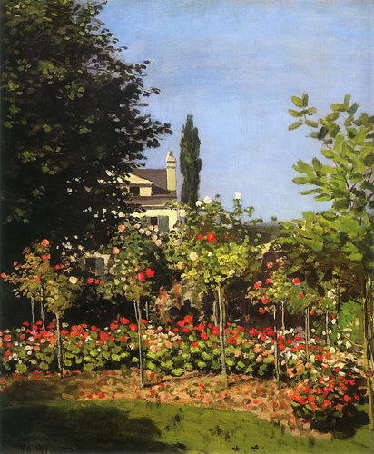 Jardim em flor em Sainte-Addresse (Claude Monet) - Reprodução com Qualidade Museu