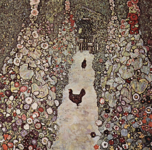 Jardim com galos (Gustav Klimt) - Reprodução com Qualidade Museu