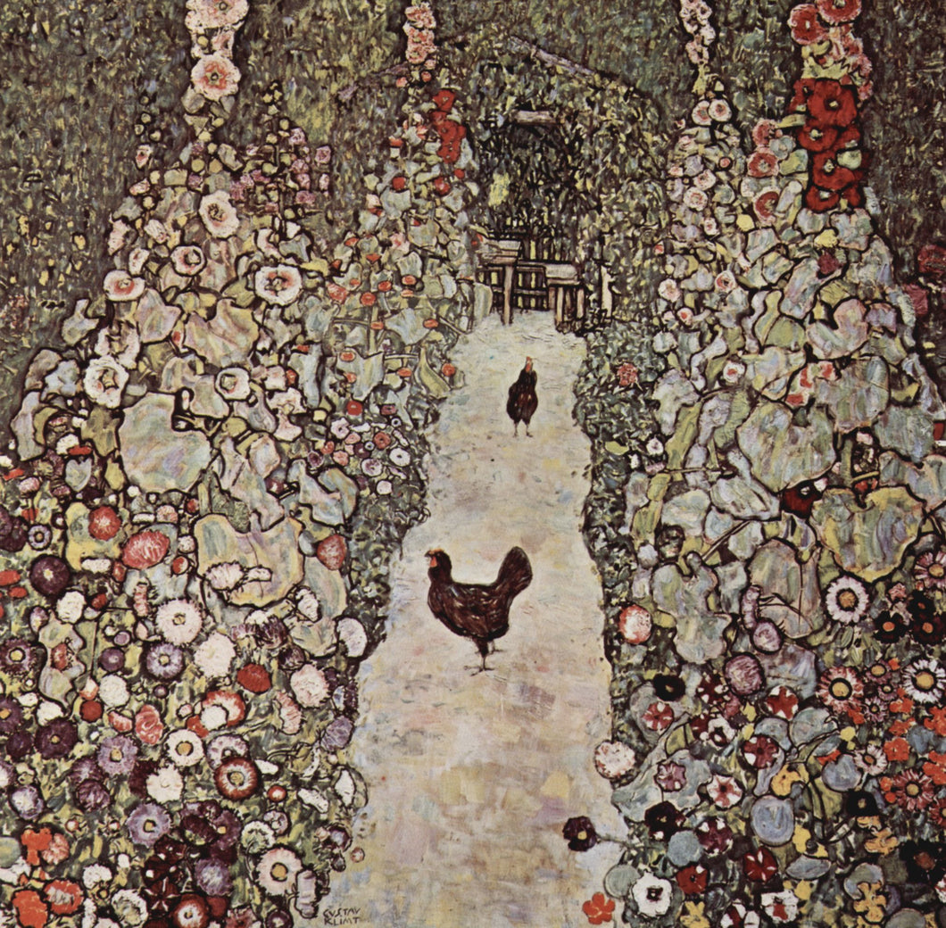 Jardim com galos (Gustav Klimt) - Reprodução com Qualidade Museu