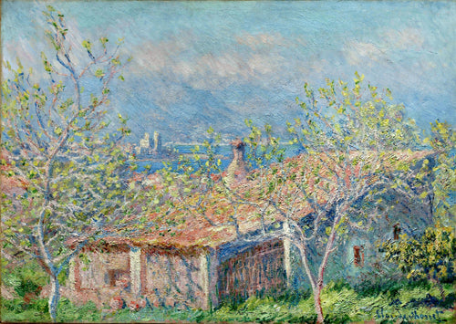 Casa dos Jardineiros em Antibes (Claude Monet) - Reprodução com Qualidade Museu