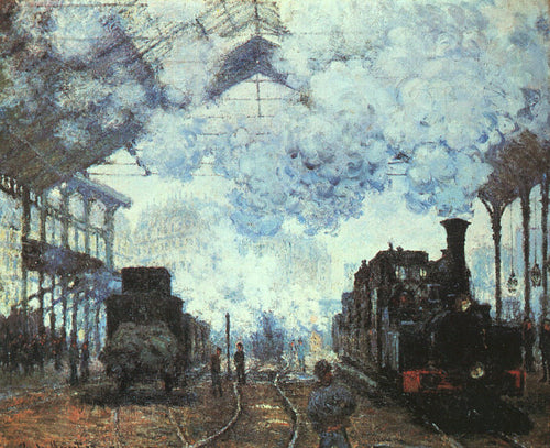Gare Saint-Lazare (Claude Monet) - Reprodução com Qualidade Museu