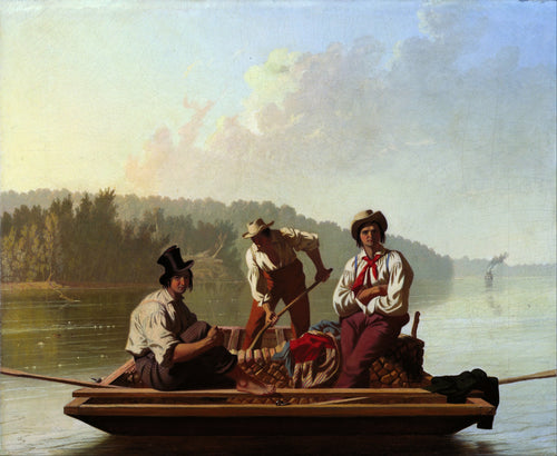 Barqueiros no Missouri (George Caleb Bingham) - Reprodução com Qualidade Museu