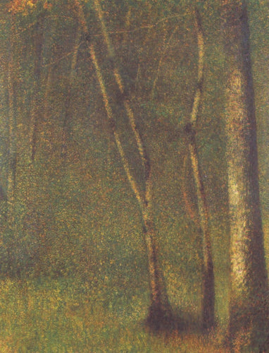 Na floresta em Pontaubert (Georges Seurat) - Reprodução com Qualidade Museu