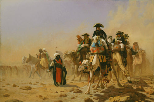 Napoleão e seu estado-maior no Egito (Jean-Leon Gerome) - Reprodução com Qualidade Museu