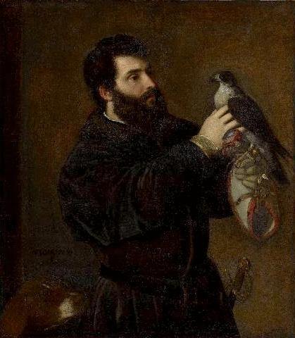 Giorgio Cornaro com um falcão