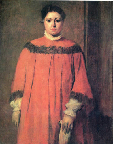Menina de vermelho (Edgar Degas) - Reprodução com Qualidade Museu