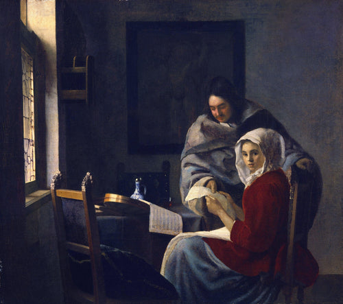 Girl Interrupted At Her Music (Johannes Vermeer) - Reprodução com Qualidade Museu