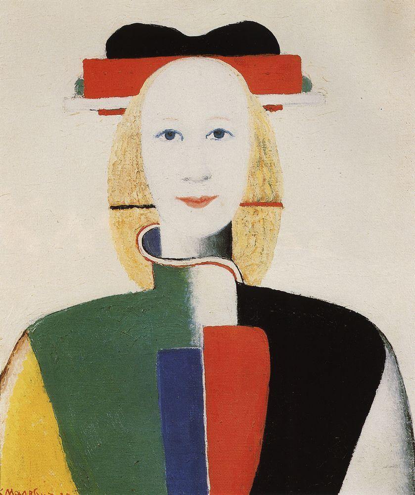 Menina com um pente no cabelo - Kazimir Malevich