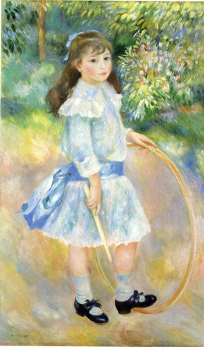 Menina com um aro (Pierre-Auguste Renoir) - Reprodução com Qualidade Museu