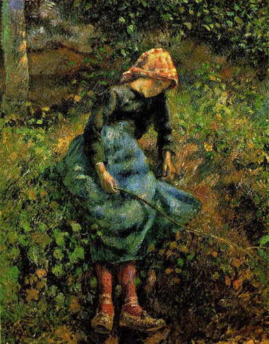 Menina com uma vara (Camille Pissarro) - Reprodução com Qualidade Museu