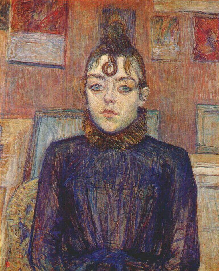 Menina com lovelock (Henri de Toulouse-Lautrec) - Reprodução com Qualidade Museu
