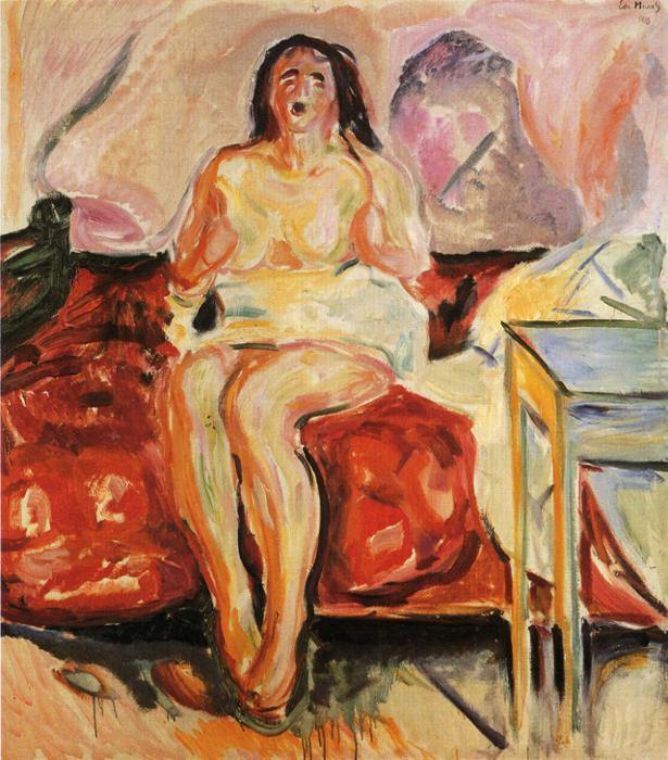 Bocejo matinal - menina bocejando (Edvard Munch) - Reprodução com Qualidade Museu