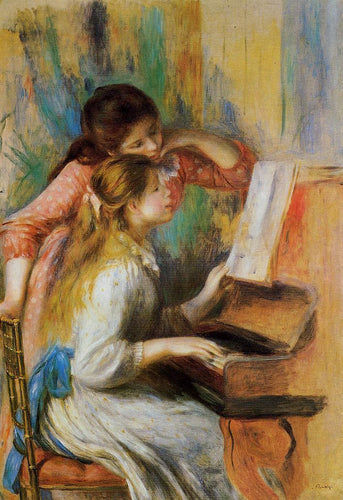 Meninas ao piano (Pierre-Auguste Renoir) - Reprodução com Qualidade Museu