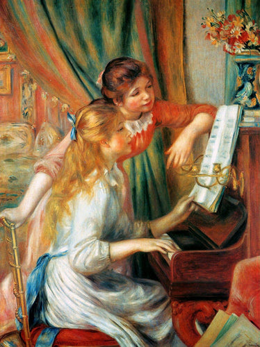 Meninas ao piano (Pierre-Auguste Renoir) - Reprodução com Qualidade Museu