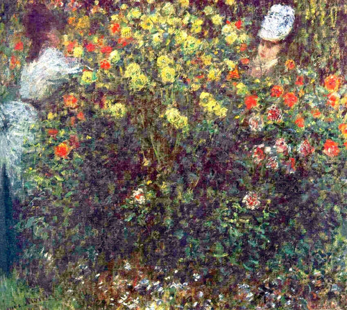 Meninas no jardim (Claude Monet) - Reprodução com Qualidade Museu