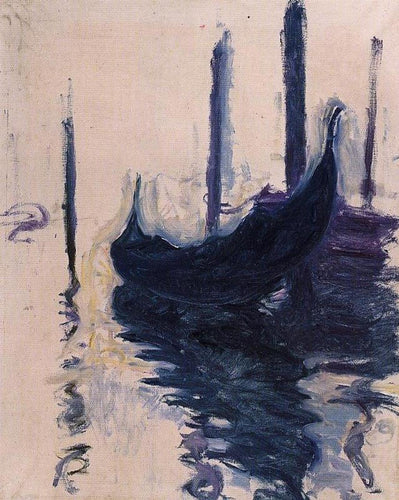 Gôndola em Veneza (Claude Monet) - Reprodução com Qualidade Museu