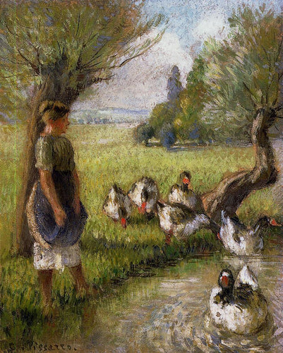 Menina ganso (Camille Pissarro) - Reprodução com Qualidade Museu