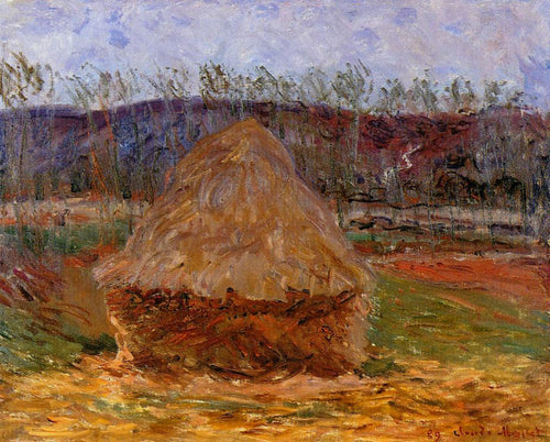 Grainstack em Giverny (Claude Monet) - Reprodução com Qualidade Museu