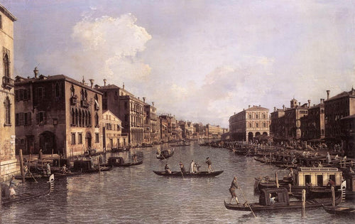 Grande Canal com vista para sudeste, desde o Campo Santa Sophia até a Ponte Rialto - Replicarte
