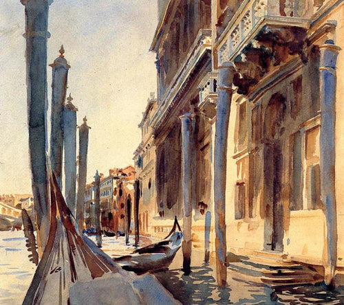 Grande Canal, Veneza (John Singer Sargent) - Reprodução com Qualidade Museu