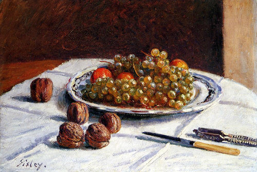 Uvas e nozes (Alfred Sisley) - Reprodução com Qualidade Museu