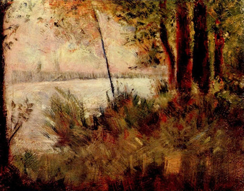 Grassy Riverbank (Georges Seurat) - Reprodução com Qualidade Museu
