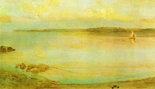 Gray And Gold - The Golden Bay (James Abbott McNeill Whistler) - Reprodução com Qualidade Museu
