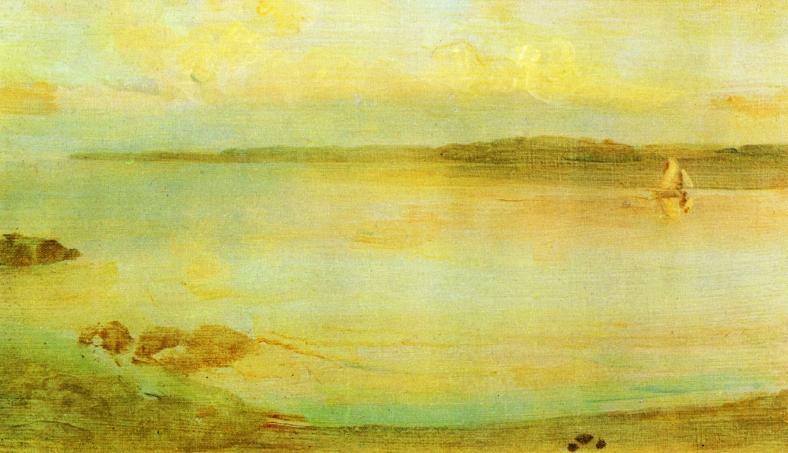 Gray And Gold - The Golden Bay (James Abbott McNeill Whistler) - Reprodução com Qualidade Museu