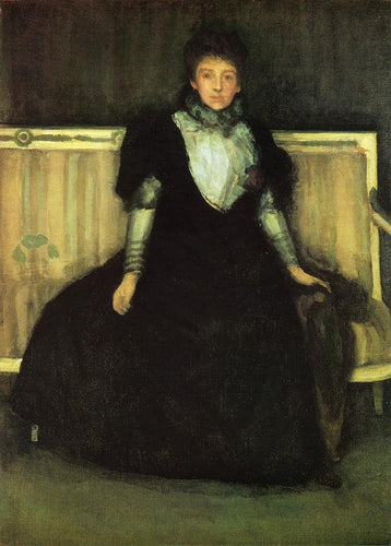 Verde e Violeta - Retrato da Sra. Walter Sickert (James Abbott McNeill Whistler) - Reprodução com Qualidade Museu