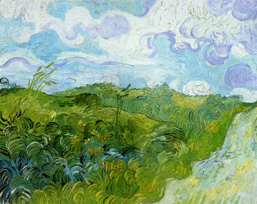 Campo de Trigo Verde (Vincent Van Gogh) - Reprodução com Qualidade Museu