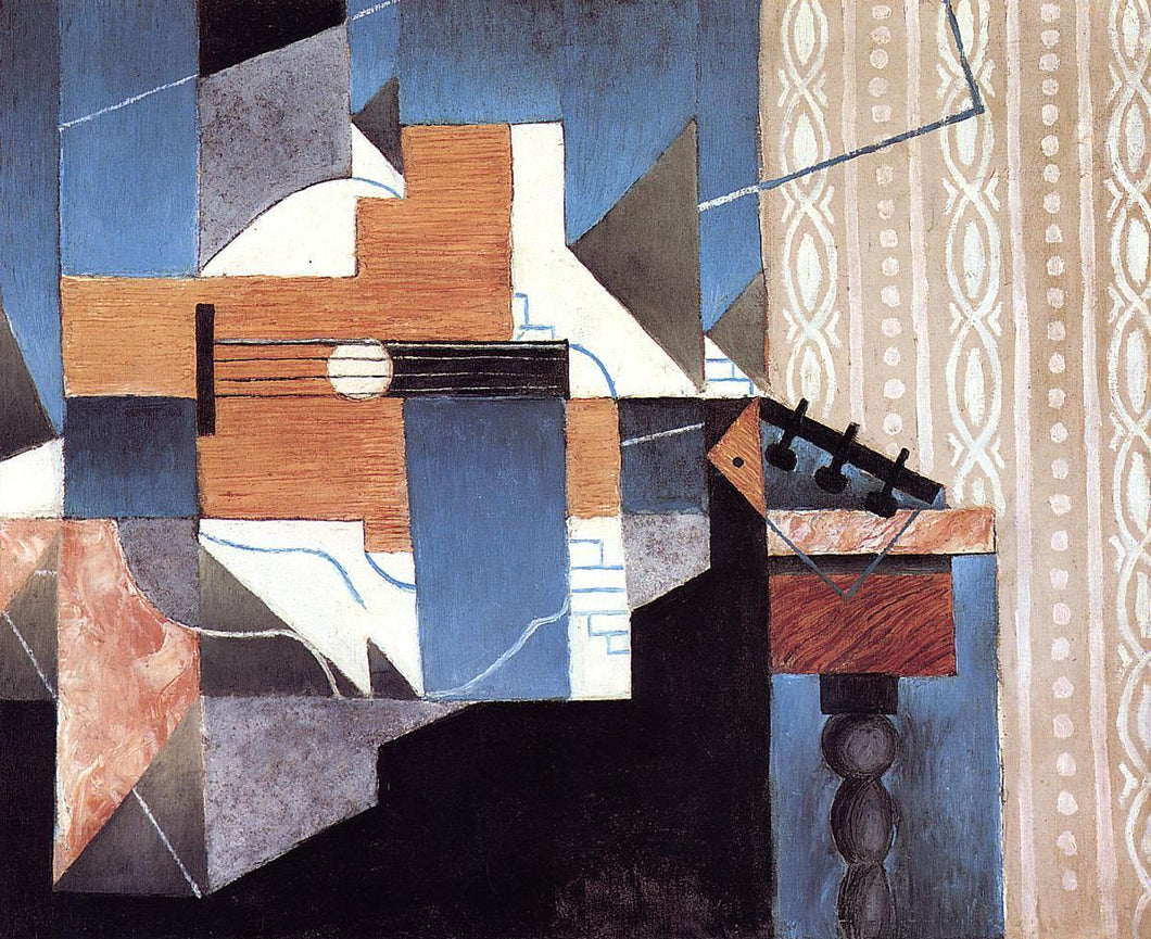 Guitarra na mesa (Juan Gris) - Reprodução com Qualidade Museu