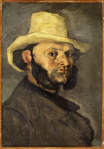 Gustave Boyer com um chapéu de palha (Paul Cézanne) - Reprodução com Qualidade Museu