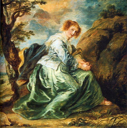 Hagar no deserto (Peter Paul Rubens) - Reprodução com Qualidade Museu