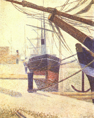 Porto em Honfleur (Georges Seurat) - Reprodução com Qualidade Museu
