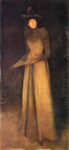 Harmony In Brown - O Chapéu de Feltro (James Abbott McNeill Whistler) - Reprodução com Qualidade Museu