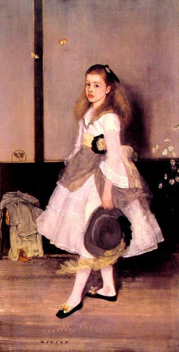 Harmony In Grey And Green - Miss Cicely Alexander (James Abbott McNeill Whistler) - Reprodução com Qualidade Museu