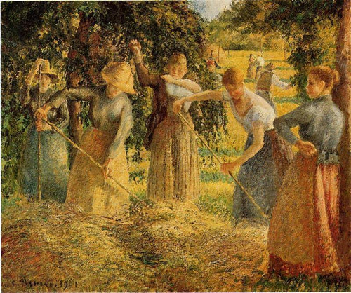 Colheita em Eragny (Camille Pissarro) - Reprodução com Qualidade Museu
