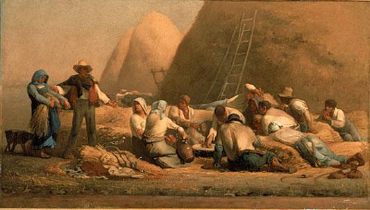 Colheitadeiras descansando (Jean-François Millet) - Reprodução com Qualidade Museu