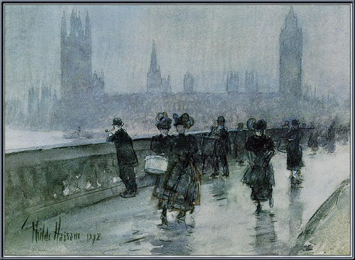 Westminster Bridge (Childe Hassam) - Reprodução com Qualidade Museu