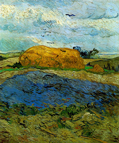 Palheiro sob um céu chuvoso (Vincent Van Gogh) - Reprodução com Qualidade Museu