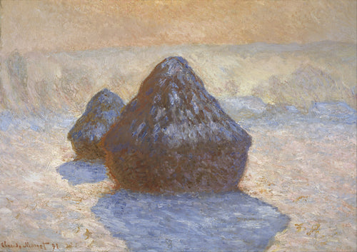 Grainstacks, efeito de geada branca (Claude Monet) - Reprodução com Qualidade Museu
