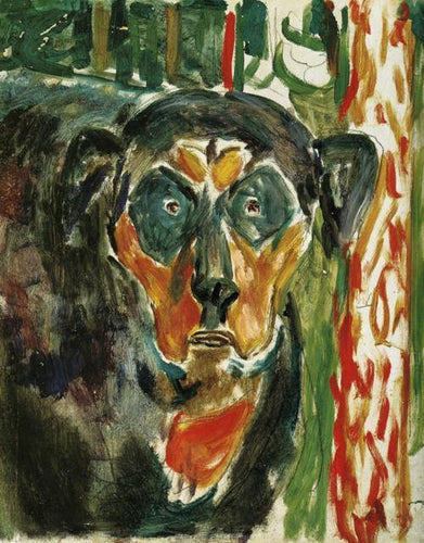 Cabeça de cachorro (Edvard Munch) - Reprodução com Qualidade Museu