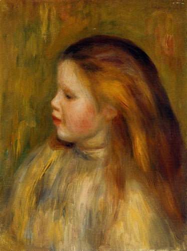 Cabeça de uma menina em perfil (Pierre-Auguste Renoir) - Reprodução com Qualidade Museu