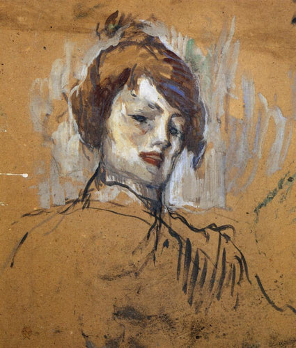 Cabeça de mulher (Henri de Toulouse-Lautrec) - Reprodução com Qualidade Museu