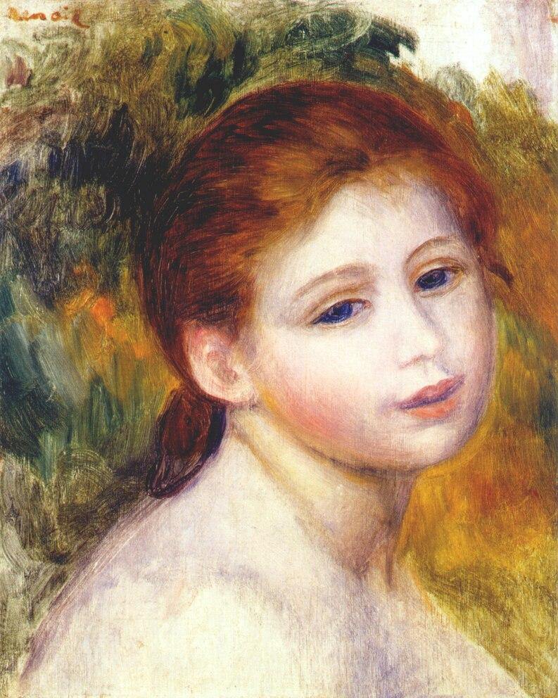 Cabeça de mulher (Pierre-Auguste Renoir) - Reprodução com Qualidade Museu
