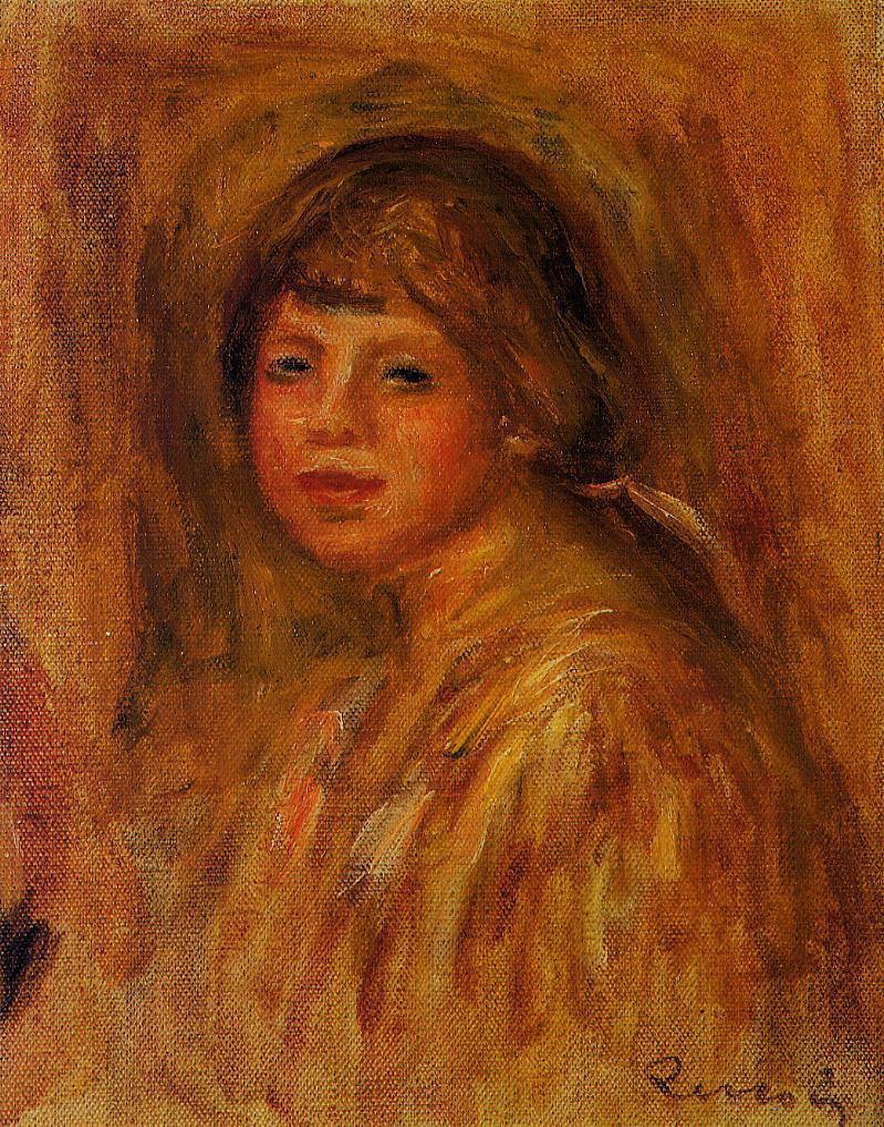 Cabeça de uma jovem (Pierre-Auguste Renoir) - Reprodução com Qualidade Museu