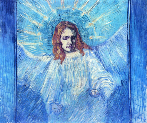 Chefe de um anjo, depois de Rembrandt (Vincent Van Gogh) - Reprodução com Qualidade Museu