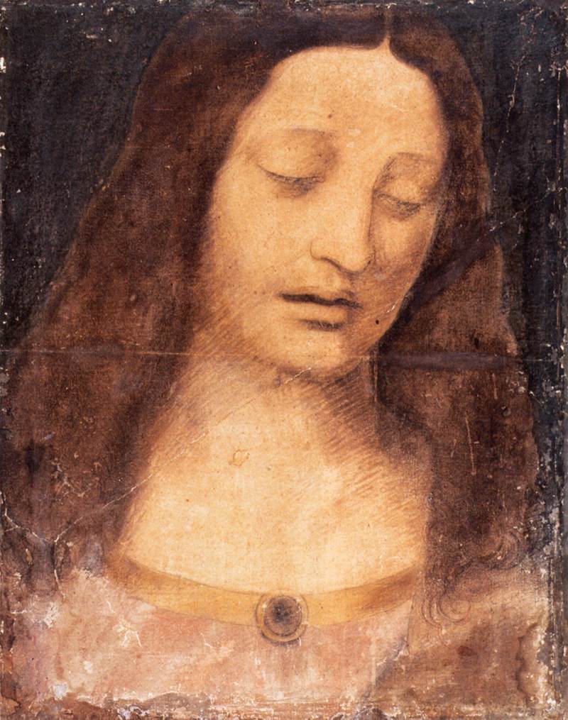 Cabeça de cristo (Leonardo da Vinci) - Reprodução com Qualidade Museu