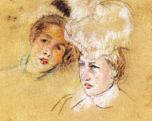 Chefes de Leontine e um amigo (Mary Cassatt) - Reprodução com Qualidade Museu