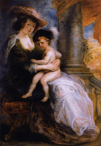 Helena Fourment com seu filho Francis (Peter Paul Rubens) - Reprodução com Qualidade Museu